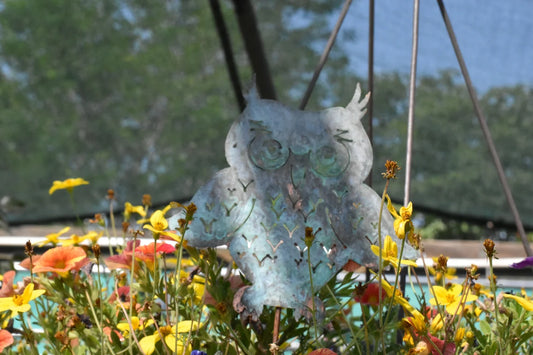 Copper Owl Garden Stake