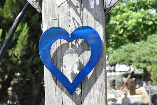 Painted Heart Spinner with Sun Catcher