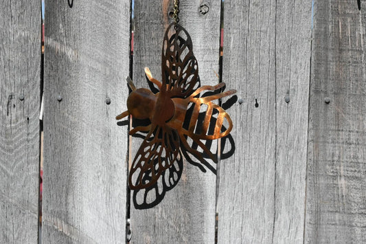 Copper Bee Fence Sign