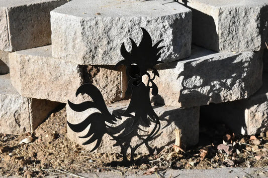 Rooster Garden Stake