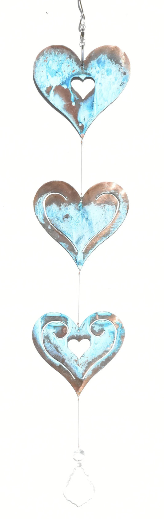 3 Tier Copper Heart in Hearts Spinner