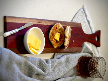 Premium Walnut, Padauk & Purple Heart Artisan Serving Tray