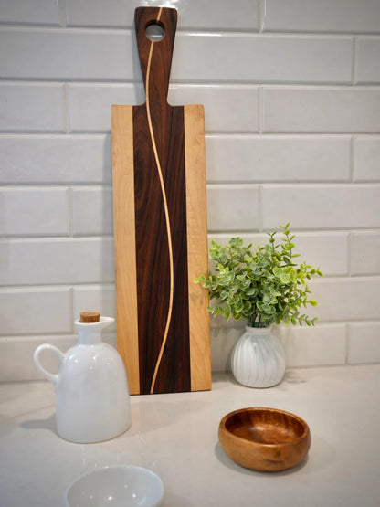 Exotic Wenge & Maple Artisan Serving Tray