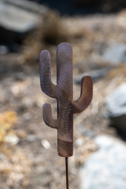 Copper Cactus Garden Stake