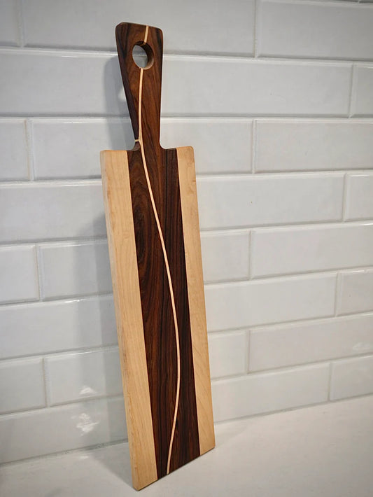 Exotic Wenge & Maple Artisan Serving Tray