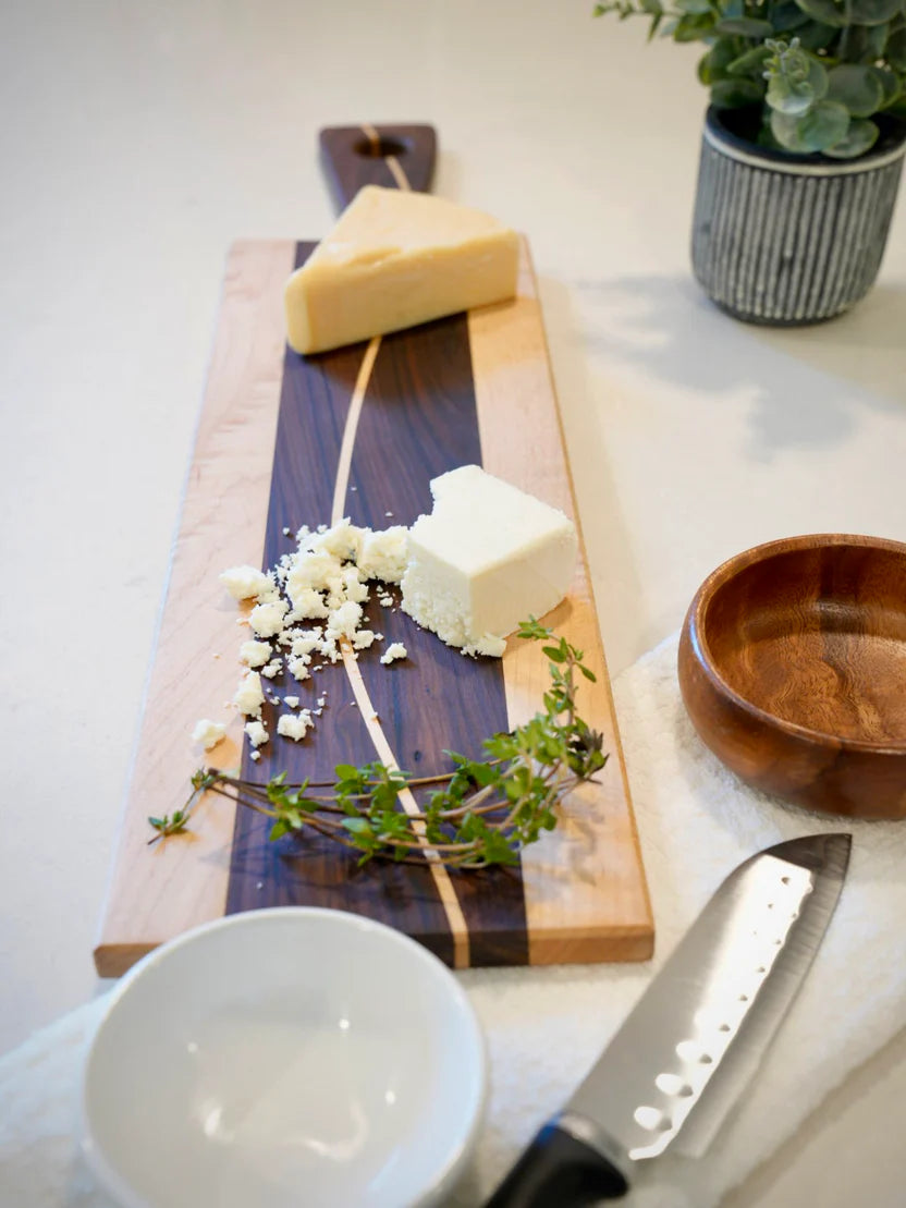 Exotic Wenge & Maple Artisan Serving Tray
