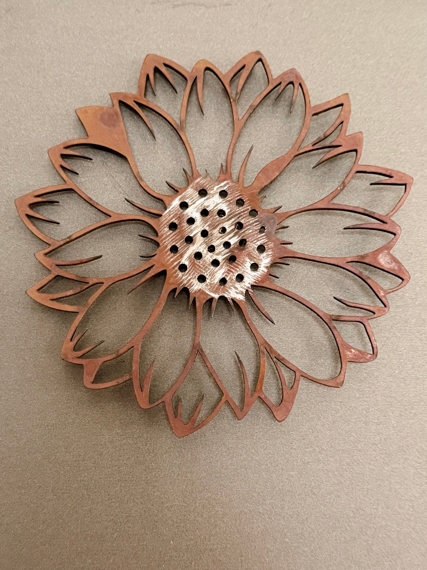 Rustic Metal Sunflower Magnet