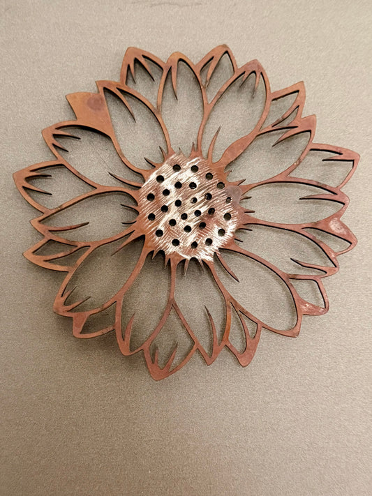 Rustic Metal Sunflower Magnet
