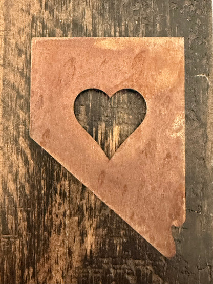Rustic Nevada Heart Magnet