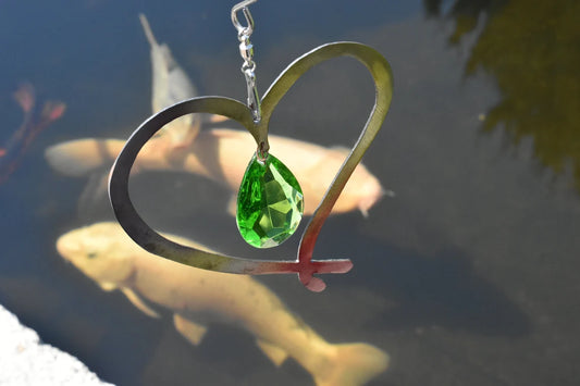 Curved Heart with Crystal