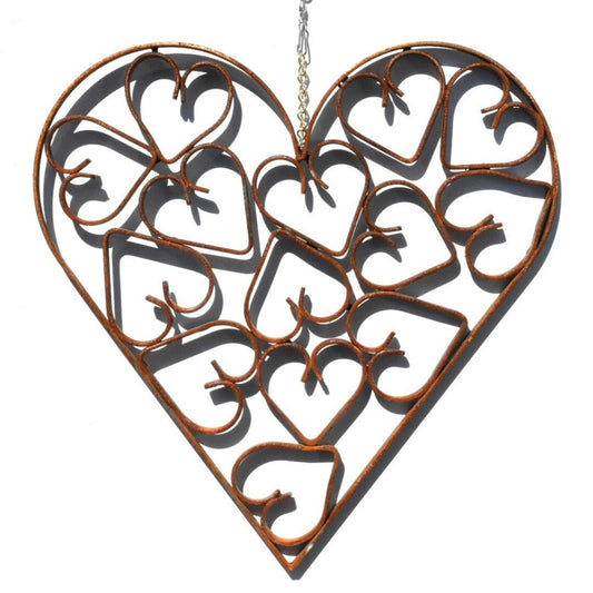 Rusted Heart of Hearts Sign