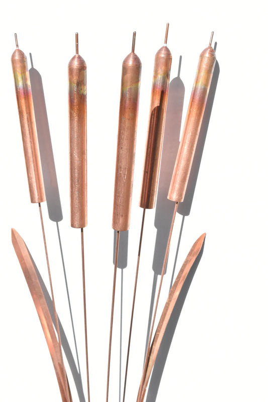 Copper Cattail Wind Chime