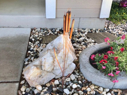 Copper Cattail Wind Chime - Wholesale