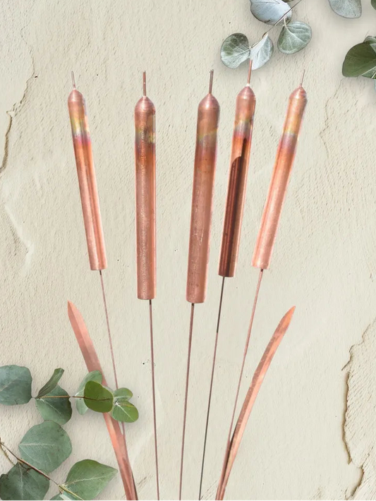 Copper Cattail Wind Chime - Wholesale