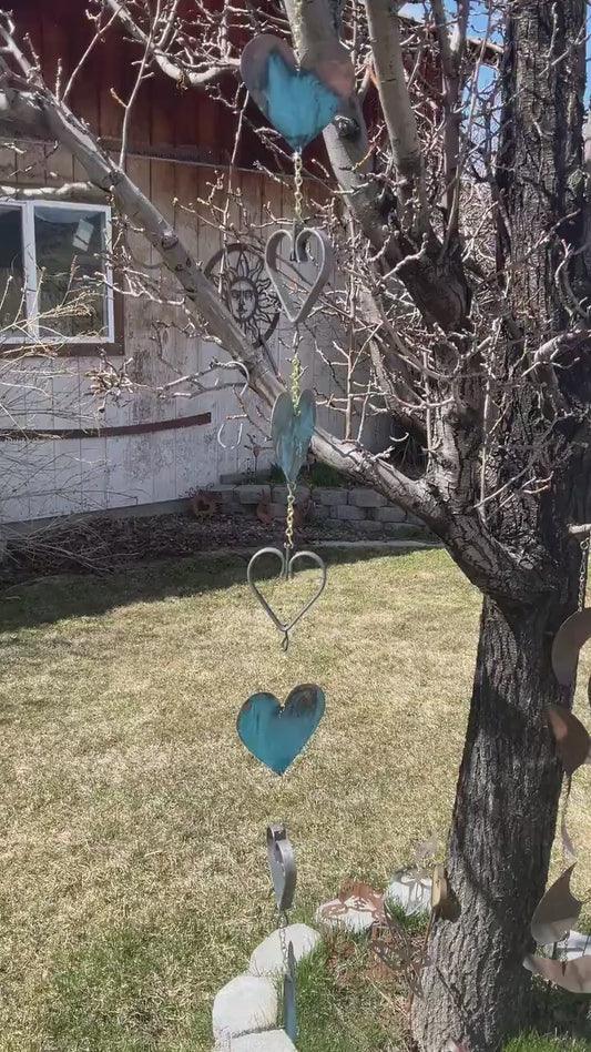 Copper and Iron Heart Spinner